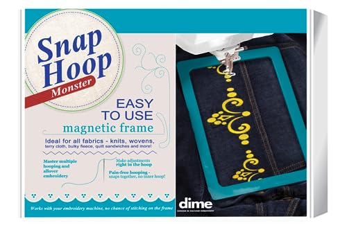 Snap Hoop Monster Magnetischer Stickrahmen 12,7 x 17,8 cm für Babyschloss/Bruder von dime Designs in Machine Embroidery