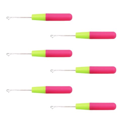 Dinghaole 6 Stück ergonomische Kunststoff-Griff-Haken - Professionelle Bearbeitungs- und Bearbeitungswerkzeuge für Stylisten mit Salon-Grad Dreadlock-Verlängerungsnadeln Dinghaole 6 Stück ergonomische Kunststoff-Griff-Haken - Professionelle Bearbeitungs- und Bearbeitungswerkzeuge für Stylisten mit Salon-Grad Dreadlock-Verlängerungsnadeln von dinghaole