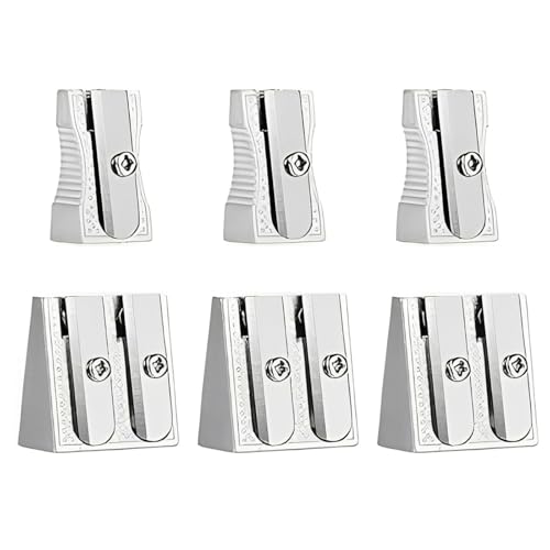 Dinghaole 6 x Metallspitzer – 3 Doppelloch, 3 Einzelloch, professionelle Spitzer, geeignet für Künstler, Studenten und Büros Dinghaole 6 x Metallspitzer – 3 Doppelloch, 3 Einzelloch, professionelle Spitzer, geeignet für Künstler, Studenten und Büros von dinghaole