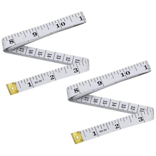 Dinghaole Doppelseitiges Maßband, perfekt zum Messen von Körpermaß, Zoll und cm, 150 cm, flexibles Maßband, perfekt für Körpermessung, Nähen/Schneiderband, flexibles Glasfasermaterial, 2 Stück Dinghaole Doppelseitiges Maßband, perfekt zum Messen von Körpermaß, Zoll und cm, 150 cm, flexibles Maßband, perfekt für Körpermessung, Nähen/Schneiderband, flexibles Glasfasermaterial, 2 Stück von dinghaole
