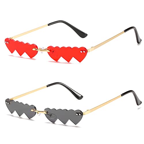 dinghaole Herz Sonnenbrillen herz Herzbrille Hippie brille Party rave brille Irregular Shape Retro rave Sunglasses 2 Paar dinghaole Herz Sonnenbrillen herz Herzbrille Hippie brille Party rave brille Irregular Shape Retro rave Sunglasses 2 Paar von dinghaole