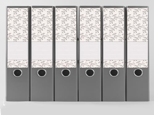 Ordnerrücken 192x62mm – beschreibbare Etiketten für breite Aktenordner mit schönem Design und Beschriftungsfeld – selbstklebend für Büro und Homeoffice (12, Beige, 192x62mm) von dirxbuschinger