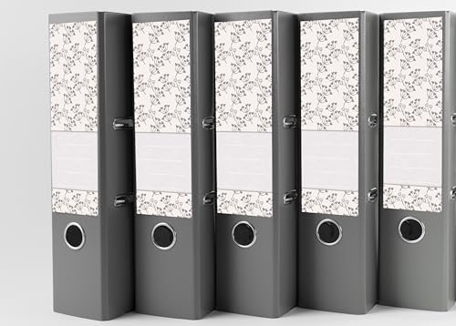 Ordnerrücken 192x62mm – beschreibbare Etiketten für breite Aktenordner mit schönem Design und Beschriftungsfeld – selbstklebend für Büro und Homeoffice (6, Beige, 192x62mm) von dirxbuschinger
