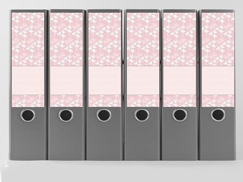 Ordnerrücken 192x62mm – beschreibbare Etiketten für breite Aktenordner mit schönem Design und Beschriftungsfeld – selbstklebend für Büro und Homeoffice (6, Rosa, 192x62mm) von dirxbuschinger