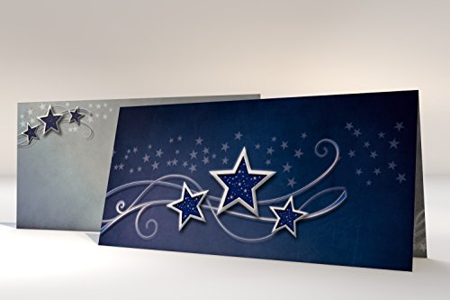 Weihnachtskarten Simply Stars | 50 Klappkarten DIN LANG + 50 passende Kuverts | einfach bedruckbarer Einleger | für Ink Laser Copy Hand Weihnachtskarten Simply Stars | 50 Klappkarten DIN LANG + 50 passende Kuverts | einfach bedruckbarer Einleger | für Ink Laser Copy Hand von dirxbuschinger