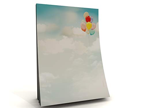 dirxbuschinger Notizblock A5 | hochwertiger Sommer Motivpapier Block | Luftballons | 50 Blatt, 90g/qm | Schreibnotizblock | Notizblock | Schreibblock A5 | Paperandpicture (4 Blocks) von dirxbuschinger