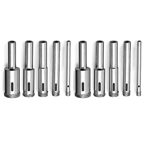 dissot 10 x Bohrer-Set aus Glas – Bohrer für Glaslöcher, Werkzeug zum Entfernen von Abziehern von Sägen dissot 10 x Bohrer-Set aus Glas – Bohrer für Glaslöcher, Werkzeug zum Entfernen von Abziehern von Sägen von dissot