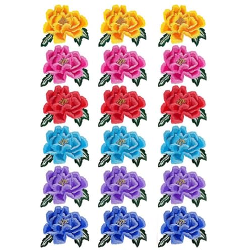 dissot 18 Stück bestickte Patches mit Rosenblüten, große Blumenstickerei, Vintage-Dekoration, zum Aufnähen und Aufbügeln, einfach zu installieren, einfach zu verwenden dissot 18 Stück bestickte Patches mit Rosenblüten, große Blumenstickerei, Vintage-Dekoration, zum Aufnähen und Aufbügeln, einfach zu installieren, einfach zu verwenden von dissot