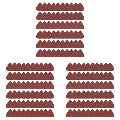 dissot 180 Stück, dreieckige Haken und Schnalle aus Papier, dreieckig, passend für 3 – 1/8 Zoll, oszillierende Schleifpads, verschiedene Körnungen 40 60 80 100 120 240 Körnung von dissot