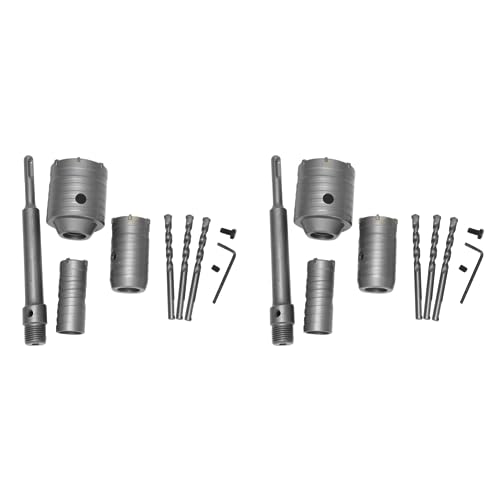 dissot 2 x Sägeblätter mit 1 Löchern für Beton, 1 Zement für Wandbohrer, ein Schaft SDS Plus (30, 40, 60 mm), mit 220 mm Pleuel von dissot