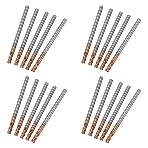 dissot 20 Stück 3 mm Hartmetall-Fräser, Monoblock, Endfräser, D3 x 8 x D4 x 50 L, 4 Seitenfräser, Fräsen, Profil, Gesicht, Mill Standardlänge dissot 20 Stück 3 mm Hartmetall-Fräser, Monoblock, Endfräser, D3 x 8 x D4 x 50 L, 4 Seitenfräser, Fräsen, Profil, Gesicht, Mill Standardlänge von dissot