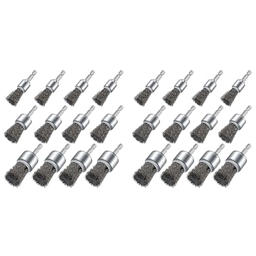 dissot 24 Stück Metallbürstenrad für Bohrmaschine, Metallradschneidebürsten für die Entfernung von Rost, Bohrmaschinen und kleinen Räumen dissot 24 Stück Metallbürstenrad für Bohrmaschine, Metallradschneidebürsten für die Entfernung von Rost, Bohrmaschinen und kleinen Räumen von dissot