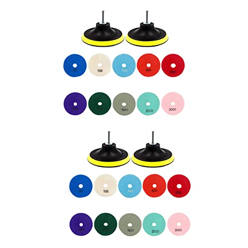 dissot 24-teiliges Set mit 7,6 cm (3 Zoll) Polierpads, Diamant-Polier-Set, Nass/Trocken von dissot