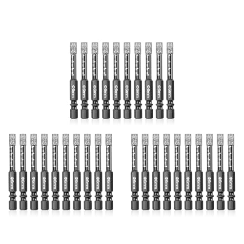 dissot 30 Diamantbohrer, Trockenbohrer, 6 mm, für Keramik, Fliesen, Glas, Marmor, Ziegel und Stein dissot 30 Diamantbohrer, Trockenbohrer, 6 mm, für Keramik, Fliesen, Glas, Marmor, Ziegel und Stein von dissot