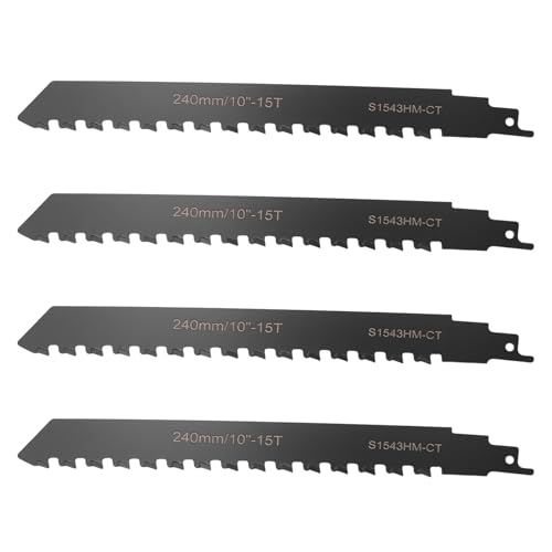 dissot 4 x Alternative Sägeblätter, Karbid, Wolframcarbid, zum Schneiden von porösem Beton, Faserzement, Ziegel, 240 mm / 9,45 Zoll dissot 4 x Alternative Sägeblätter, Karbid, Wolframcarbid, zum Schneiden von porösem Beton, Faserzement, Ziegel, 240 mm / 9,45 Zoll von dissot