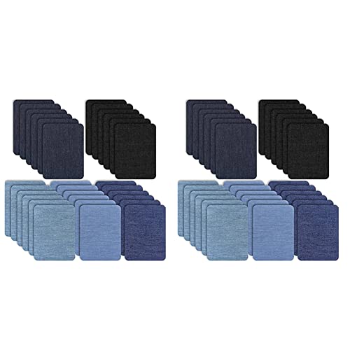 dissot 60-teiliges Bügelbild aus Stoff, Jeans-Reparatur, Reparatur-Set für Kleidung, für Jacke, Jeans, Kleidung, 5 Farben dissot 60-teiliges Bügelbild aus Stoff, Jeans-Reparatur, Reparatur-Set für Kleidung, für Jacke, Jeans, Kleidung, 5 Farben von dissot