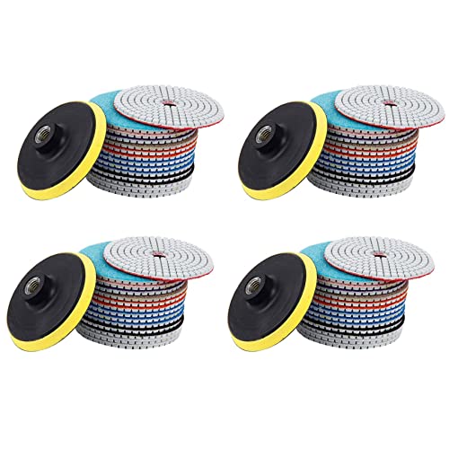 dissot 60 x Diamant-Polierpads, 100 mm, Nass/Trocken, für Stein, Beton, Marmor, Polieren dissot 60 x Diamant-Polierpads, 100 mm, Nass/Trocken, für Stein, Beton, Marmor, Polieren von dissot