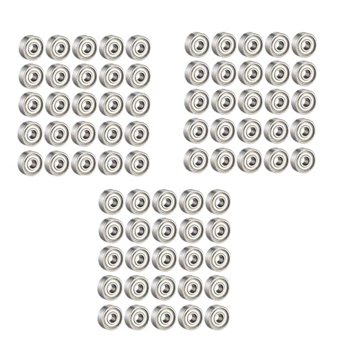 dissot 75 Stück 608 ZZ Kugellager, 608 Zz Metall doppelt geschichtet, Miniatur Deep Groove Skateboard (8 mm x 22 mm x 7 mm) von dissot