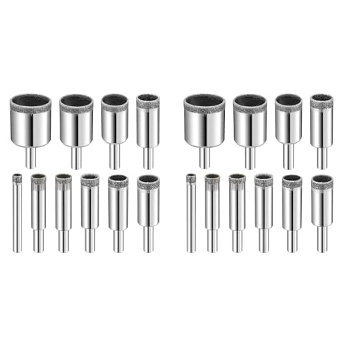 dissot Diamant-Bohrer-Set, 20-teiliges Lochsägen-Set, Diamant-Lochsägen, Glasbohrer für Keramikfliesen, Porzellan, Marmor, Flaschen dissot Diamant-Bohrer-Set, 20-teiliges Lochsägen-Set, Diamant-Lochsägen, Glasbohrer für Keramikfliesen, Porzellan, Marmor, Flaschen von dissot