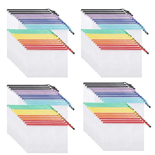 dissot Dokumententasche mit Reißverschluss, aus Kunststoff, Brief-Format, A4, für Bürobedarf, 96 Stück dissot Dokumententasche mit Reißverschluss, aus Kunststoff, Brief-Format, A4, für Bürobedarf, 96 Stück von dissot