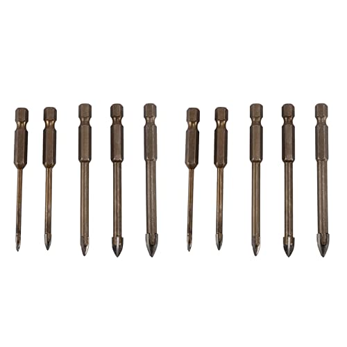 dissot Effizientes Universal-Bohrwerkzeug, 10-teilig, multifunktionales Bohrer-Set aus Legierung mit drei Ecken (3/4/5/6/8 mm) von dissot