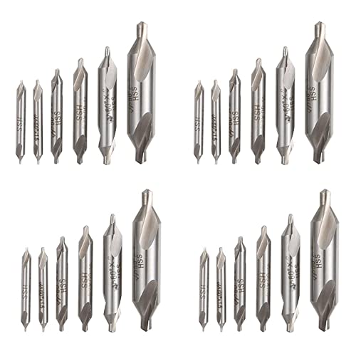 dissot HSS-Zentralbohrer, Kombinationsbohrer, 60-Grad-Winkel, 5/3/2,5/2/1,5/1 mm, 24-teilig dissot HSS-Zentralbohrer, Kombinationsbohrer, 60-Grad-Winkel, 5/3/2,5/2/1,5/1 mm, 24-teilig von dissot