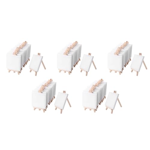 dissot Mini-Leinwand 4 x 4 Zoll und 8 x 16 cm, Mini-Staffelei aus Holz, zum Malen, Zeichnen, Schule, Studenten, Künstler, Zubehör, 60 Stück dissot Mini-Leinwand 4 x 4 Zoll und 8 x 16 cm, Mini-Staffelei aus Holz, zum Malen, Zeichnen, Schule, Studenten, Künstler, Zubehör, 60 Stück von dissot