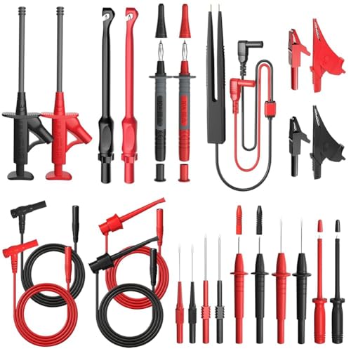 dissot Multimeter-Testset, 25-teilig, Kunststoff, mit austauschbaren Alligator-Klemmen, Nähspitzen, Alligator-Klemmen dissot Multimeter-Testset, 25-teilig, Kunststoff, mit austauschbaren Alligator-Klemmen, Nähspitzen, Alligator-Klemmen von dissot