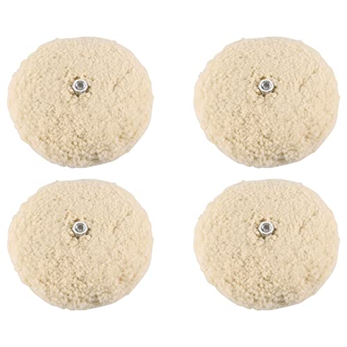 dissot Polierpad aus Wolle, doppelseitig, 17,8 cm (7 Zoll), mit 5/8 Zoll Bolzenwolle (4 Stück) von dissot