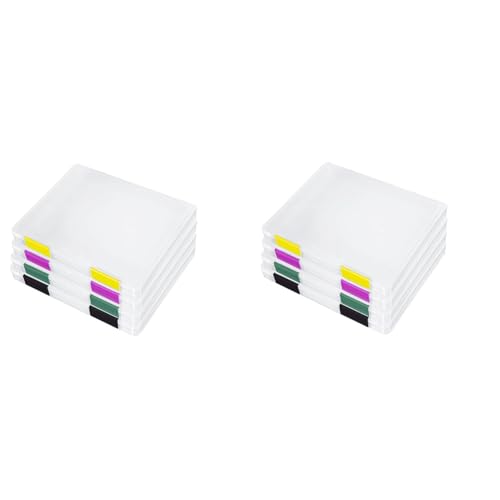 dissot Tragbare Projektbox für A4-Dateien, 8 Stück, Aufbewahrungsbox aus Kunststoff, für Scrapbooking-Papier, tragbar, für Briefpapier von 20,4 x 28,9 cm von dissot