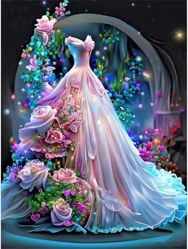 ditlvy 5D Brautkleid Blume Diamond Painting Erwachsene,DIY Diamant Painting Bilder für Anfänger,Voller Kristall Strass Kreuzstich Malen Nach Zahlen Bilder für Home Dekor Square Drill,20x30cm ditlvy 5D Brautkleid Blume Diamond Painting Erwachsene,DIY Diamant Painting Bilder für Anfänger,Voller Kristall Strass Kreuzstich Malen Nach Zahlen Bilder für Home Dekor Square Drill,20x30cm von ditlvy