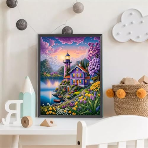 ditlvy 5D Lila Stadt Diamond Painting Erwachsene,DIY Diamant Painting Bilder für Anfänger,Voller Kristall Strass Kreuzstich Malen Nach Zahlen Bilder für Home Dekor Round Drill,80x100cm ditlvy 5D Lila Stadt Diamond Painting Erwachsene,DIY Diamant Painting Bilder für Anfänger,Voller Kristall Strass Kreuzstich Malen Nach Zahlen Bilder für Home Dekor Round Drill,80x100cm von ditlvy