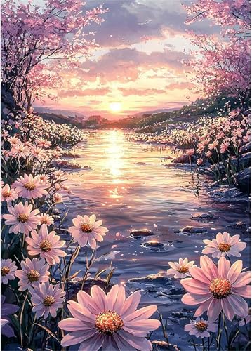 ditlvy 5D Rosa Landschaft Diamond Painting Erwachsene,DIY Diamant Painting Bilder für Anfänger,Voller Kristall Strass Kreuzstich Malen Nach Zahlen Bilder für Home Dekor Square Drill,30x40cm ditlvy 5D Rosa Landschaft Diamond Painting Erwachsene,DIY Diamant Painting Bilder für Anfänger,Voller Kristall Strass Kreuzstich Malen Nach Zahlen Bilder für Home Dekor Square Drill,30x40cm von ditlvy