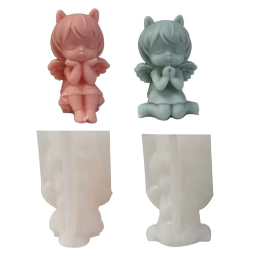 2 x Silikonformen für Duftkerzen, kleines Mädchen, Gießformen für Schokolade, Fondant, Kerzen, 2 Stück von divuukyi