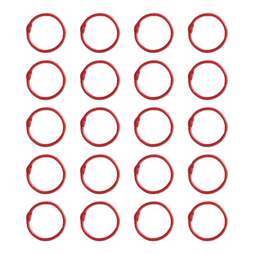20 Stück 25 mm Metall-Binderinge, Indexe, Kartenringe, Buchbinderinge zum Organisieren von Dokumenten, Fotoalben und 20 Stück 25 mm Metall-Binderinge, Indexe, Kartenringe, Buchbinderinge zum Organisieren von Dokumenten, Fotoalben und von divuukyi