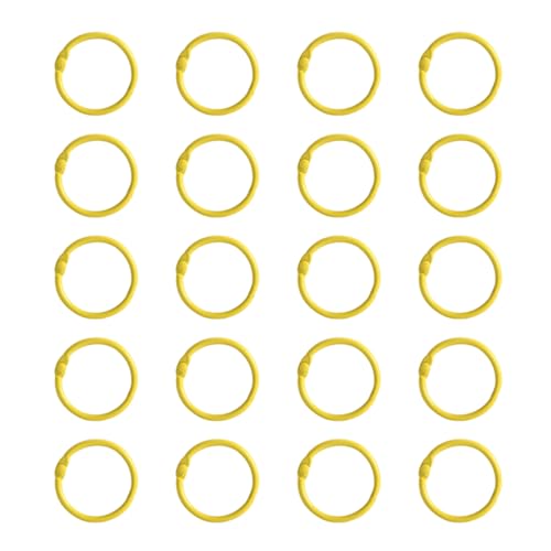 20 Stück 25 mm Metall-Binderinge, Indexe, Kartenringe, Buchbinderinge zum Organisieren von Dokumenten, Fotoalben und von divuukyi