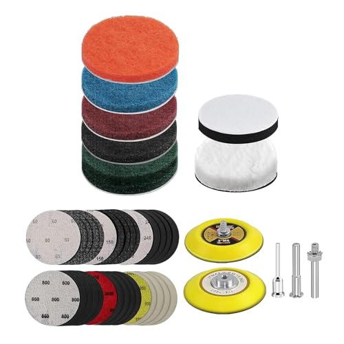 42-teiliges Auto-Scheinwerfer-Restauration-Kit, Schleifscheiben, Trägerpads, Wollpads, entfernen Kratzer und Zustand 42-teiliges Auto-Scheinwerfer-Restauration-Kit, Schleifscheiben, Trägerpads, Wollpads, entfernen Kratzer und Zustand von divuukyi