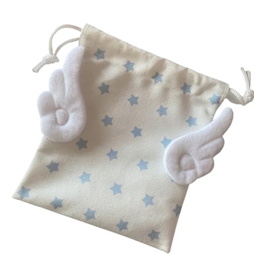 Aufbewahrungstasche aus weichem Plüschstoff mit Stern- und Flügelmotiven, stabiler Kinderzimmer-Organizer für Bücher, Spielzeugzubehör Aufbewahrungstasche aus weichem Plüschstoff mit Stern- und Flügelmotiven, stabiler Kinderzimmer-Organizer für Bücher, Spielzeugzubehör von divuukyi