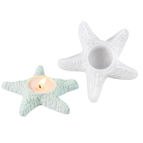 Sea Star Silikonformen für Epoxidharz, Kerzenständer, Teelichthalter, Dekoration, Silikon-Kerzenhalter-Formen von divuukyi