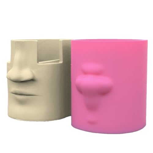 Silikonform mit abstraktem Gesicht für Stifthalter, Blumentöpfe, Vasen, Pflanzgefäße, Zubehör, Epoxidharz-Formen Silikonform mit abstraktem Gesicht für Stifthalter, Blumentöpfe, Vasen, Pflanzgefäße, Zubehör, Epoxidharz-Formen von divuukyi