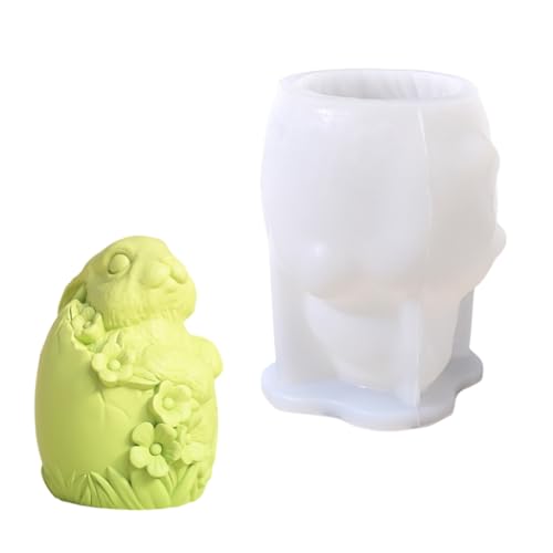 Silikonformen für Kerzen, Hasenstatue, Epoxidharz, Heimdekoration, Tierfiguren, Silikonformen, Seifenherstellung von divuukyi