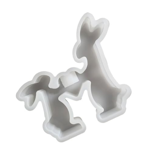 Silikonformen für Osterhasen, Kerzenhalter, Herz, Kaninchen, Kerzenhalter, Formen für Kerzenhalter, Gießformen von divuukyi