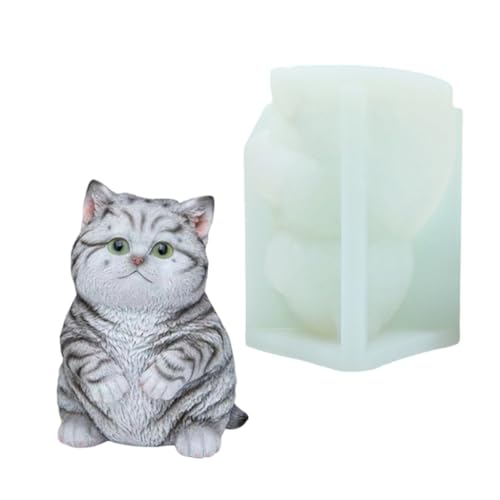 Silikonformen in Katzenform für Epoxidharz, Gipsdekorationen, Tierkerzenformen für Kerzen, Seife, Gips, Ornamente von divuukyi