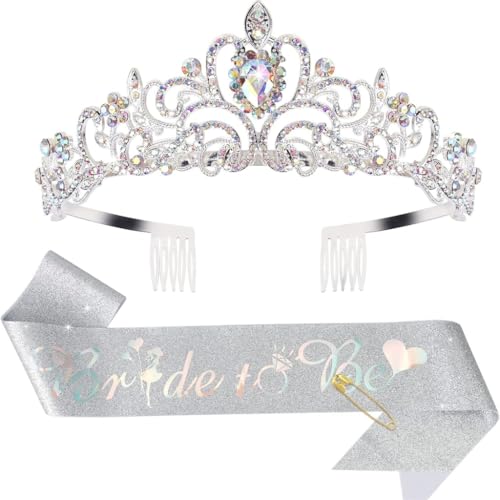 divuukyi Haarreif für Junggesellinnenabschied, Brautschmuck, Krone, Schärpen, Zubehör für Braut, Junggesellinnenabschied, Hochzeit, Party-Dekorationen divuukyi Haarreif für Junggesellinnenabschied, Brautschmuck, Krone, Schärpen, Zubehör für Braut, Junggesellinnenabschied, Hochzeit, Party-Dekorationen von divuukyi
