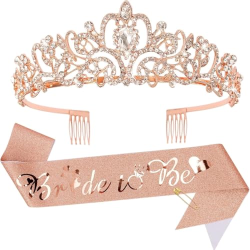 divuukyi Haarreif für Junggesellinnenabschied, Brautschmuck, Krone, Schärpen, Zubehör für Braut, Junggesellinnenabschied, Hochzeit, Party-Dekorationen divuukyi Haarreif für Junggesellinnenabschied, Brautschmuck, Krone, Schärpen, Zubehör für Braut, Junggesellinnenabschied, Hochzeit, Party-Dekorationen von divuukyi