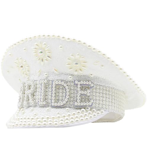 divuukyi Kapitän Hut mit Perlen und Pailletten, schimmernde Perlen, Hut für Braut, Hochzeit, Requisiten, verkrustete Schichten, Perlen, Brautkostüm divuukyi Kapitän Hut mit Perlen und Pailletten, schimmernde Perlen, Hut für Braut, Hochzeit, Requisiten, verkrustete Schichten, Perlen, Brautkostüm von divuukyi