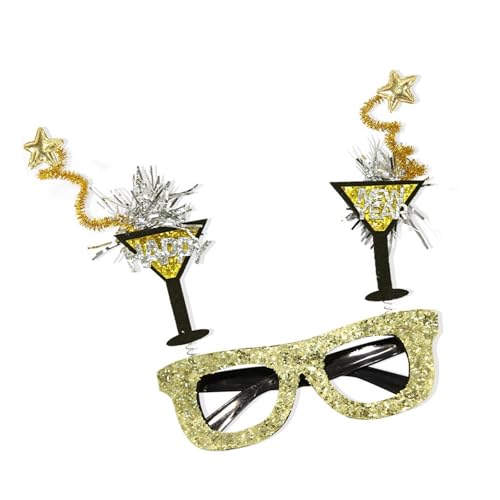 divuukyi Lustiger und modischer Neujahrsparty-Brillenrahmen mit Stern-Dekoration, vielseitige Feier-Brille für Frauen von divuukyi
