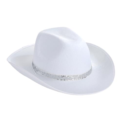 divuukyi Pailletten-Gürtel, Cowgirl-Hut für Damen, Rollkrempe, Rollenspiel, Cowgirl-Hut, Hochzeit, Party, Requisiten, Junggesellinnenabschied, Kopfbedeckung divuukyi Pailletten-Gürtel, Cowgirl-Hut für Damen, Rollkrempe, Rollenspiel, Cowgirl-Hut, Hochzeit, Party, Requisiten, Junggesellinnenabschied, Kopfbedeckung von divuukyi