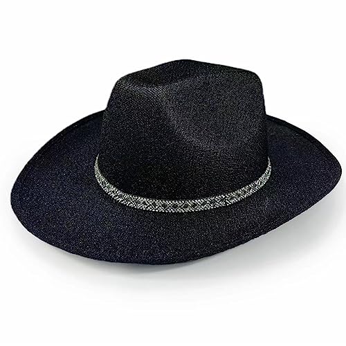 divuukyi Schimmernder Cowgirl-Hut mit glitzernden Hochzeits-Brautpartys, Kristall-Requisiten für die zukünftige Braut divuukyi Schimmernder Cowgirl-Hut mit glitzernden Hochzeits-Brautpartys, Kristall-Requisiten für die zukünftige Braut von divuukyi