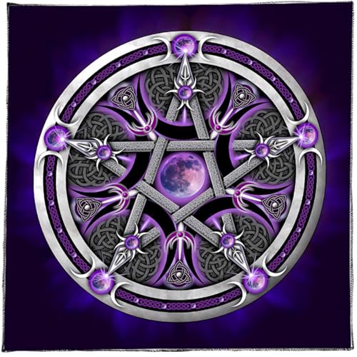 divuukyi Tischdecke mit Stern-Symbol-Muster, für Altäre, Altare, Wahrsagungen, Karte, Tischdecke, Tapisserie, einfache Verwendung von divuukyi